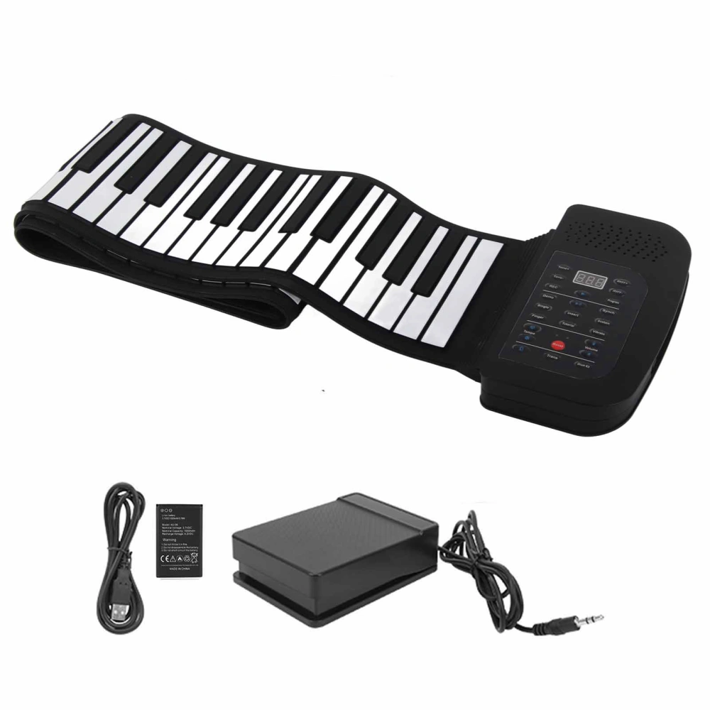 Rollup Piano Silicone 88 Keys Roll Up Piano Keyboards Hand Roll Piano Educational Gifts