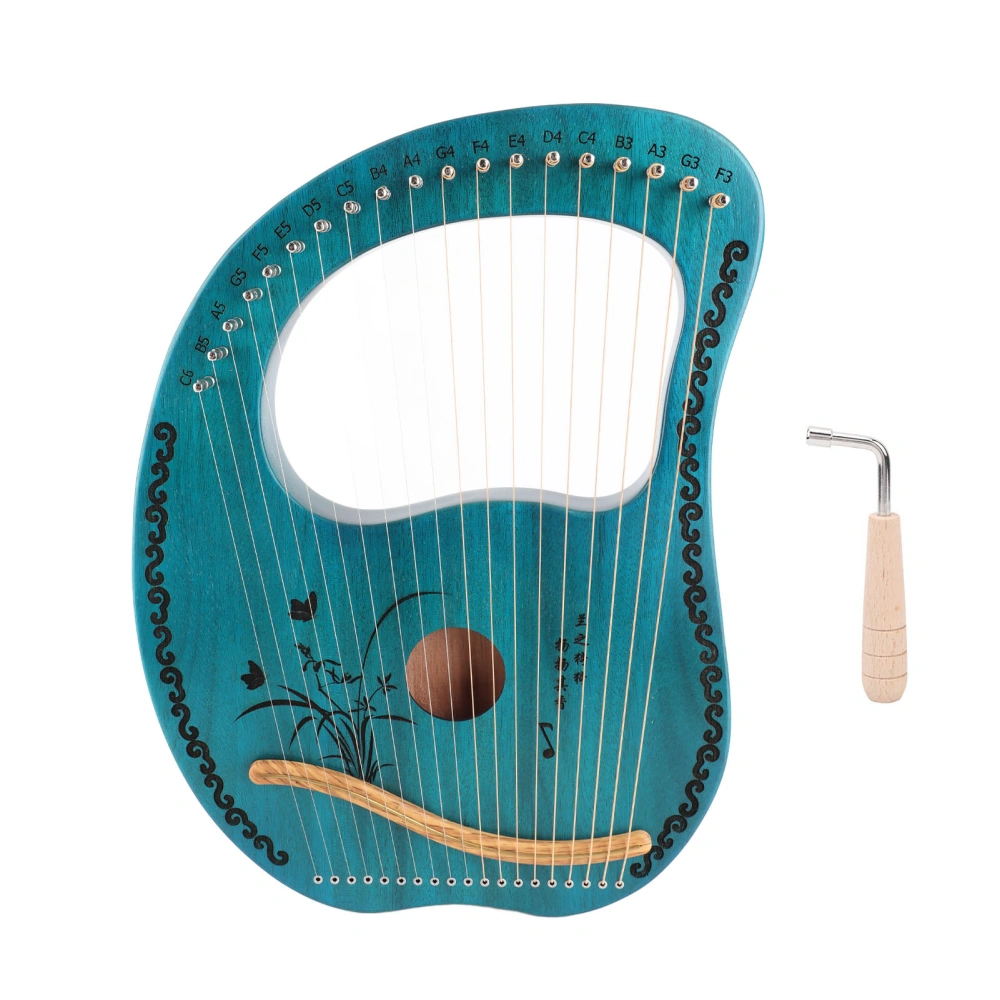 Lyre Harp 19‑String 19‑Tone Tunable Mahogany Small Portable Musical Instrument Gift