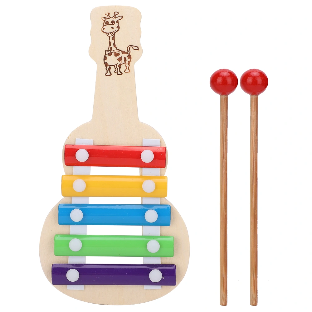 Educational Wooden Toy Xylophone 5 Keys Frame Style Xylophone for Children Musical Toys