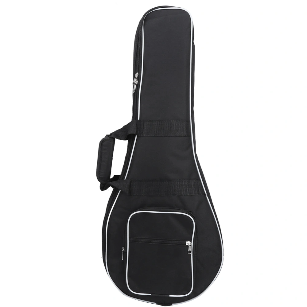 Mandolin Case Gig Bag Portable Handheld Thicken Oxford Cloth Dual Zippers with Side Pockets