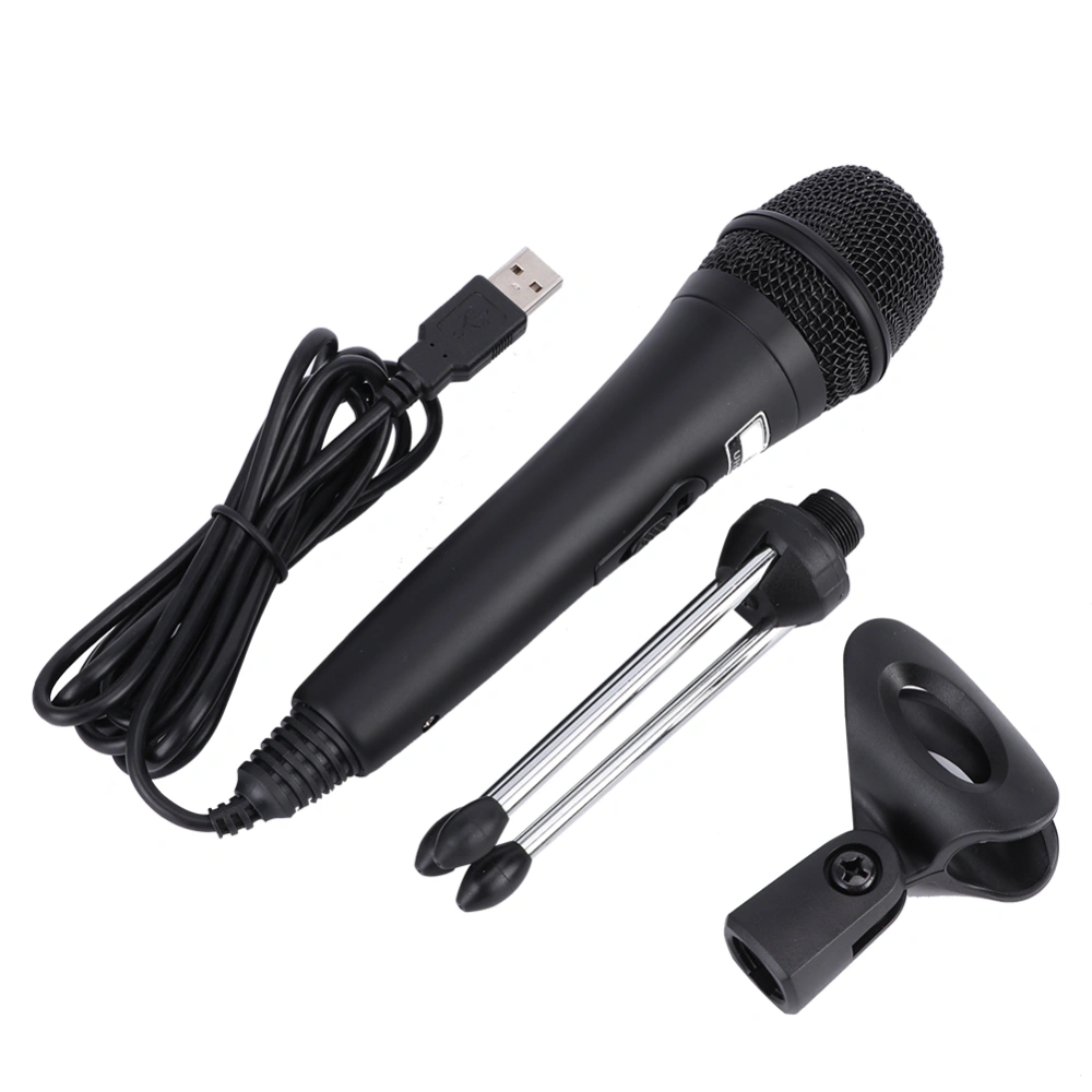 Microphone Wired Condenser with Tripod Noise Reduction Cardioid Pickup for Singing UH1