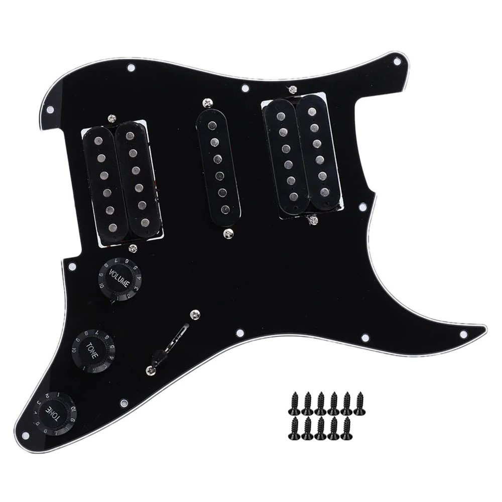 Electric Guitar Board Pickguard Humbucker with HSH Pickup Loaded Prewired Noire