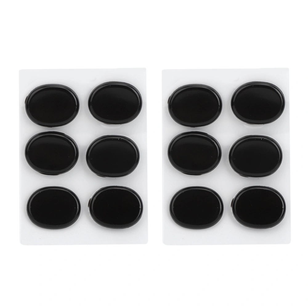 12PCs Drum Damper Silencer Musical Instrument Accessories Silicone Self Adhesive Black