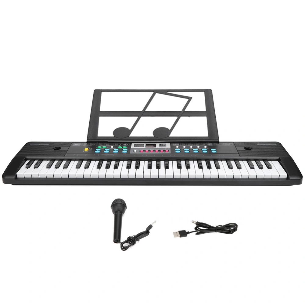 Electronic Keyboard 61 Piano Keys Children Toys Beginner Microphone Musical InstrumentUniversal USB Power Supply