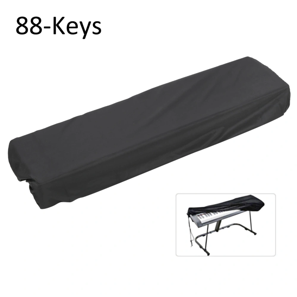 Digital Piano Keyboard Dust Cover Waterproof Dustproof Musical Instrument AccessoriesBlack 88-Keys