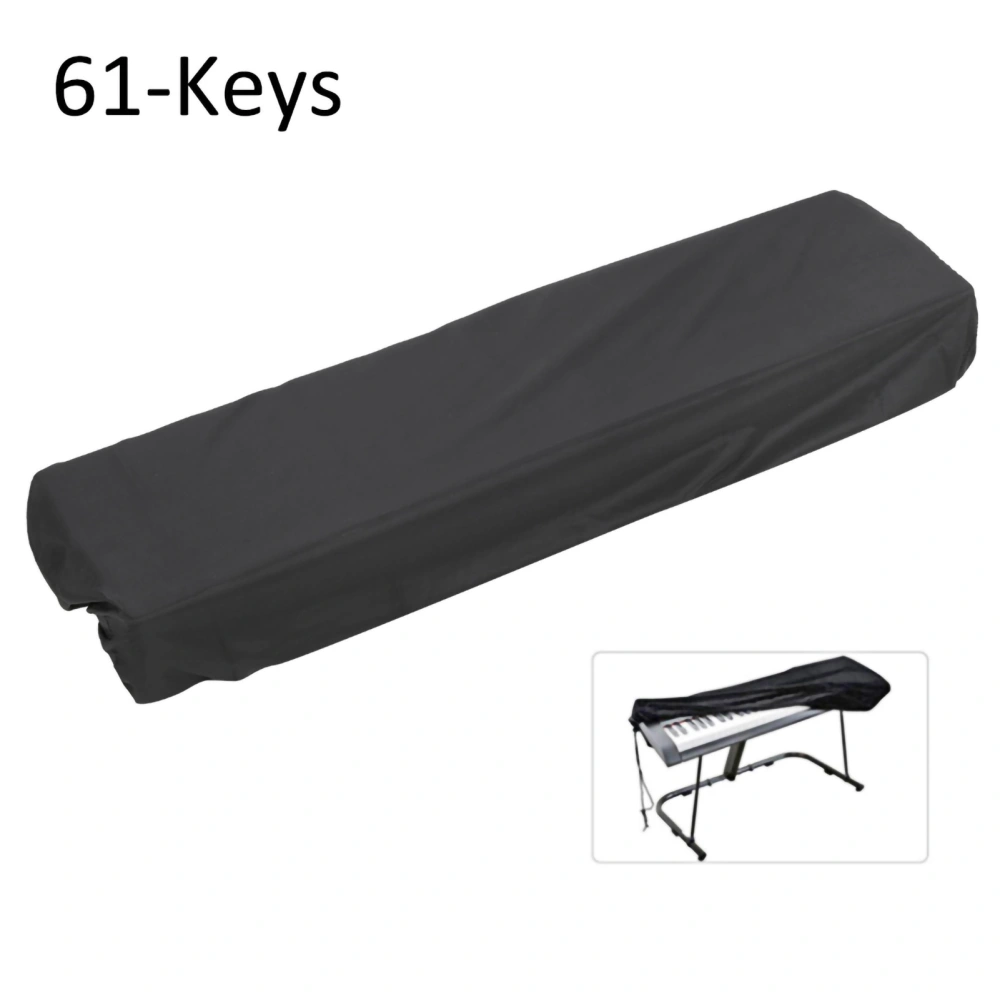 Digital Piano Keyboard Dust Cover Waterproof Dustproof Musical Instrument AccessoriesBlack 61-Keys