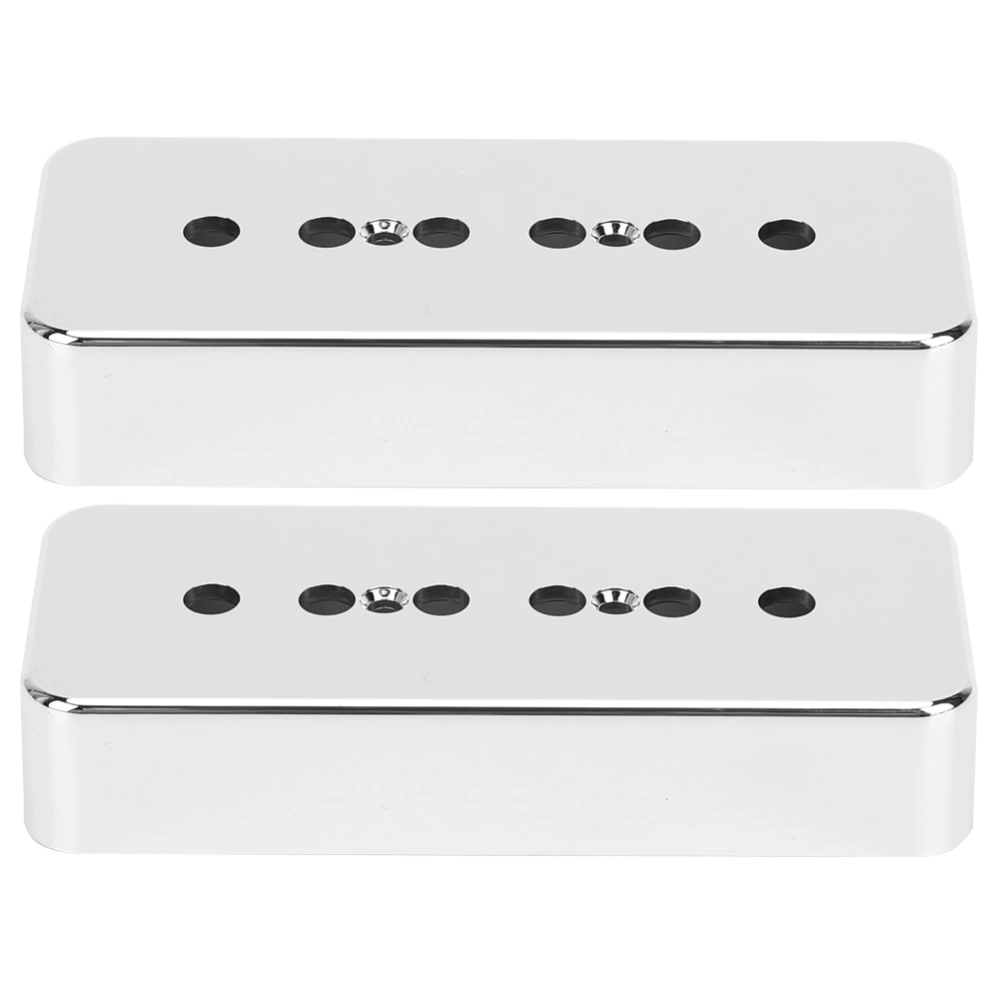 2Pcs Pickup Cover High Quality Silver Chrome Plating ABS Musical Instrument Accessories