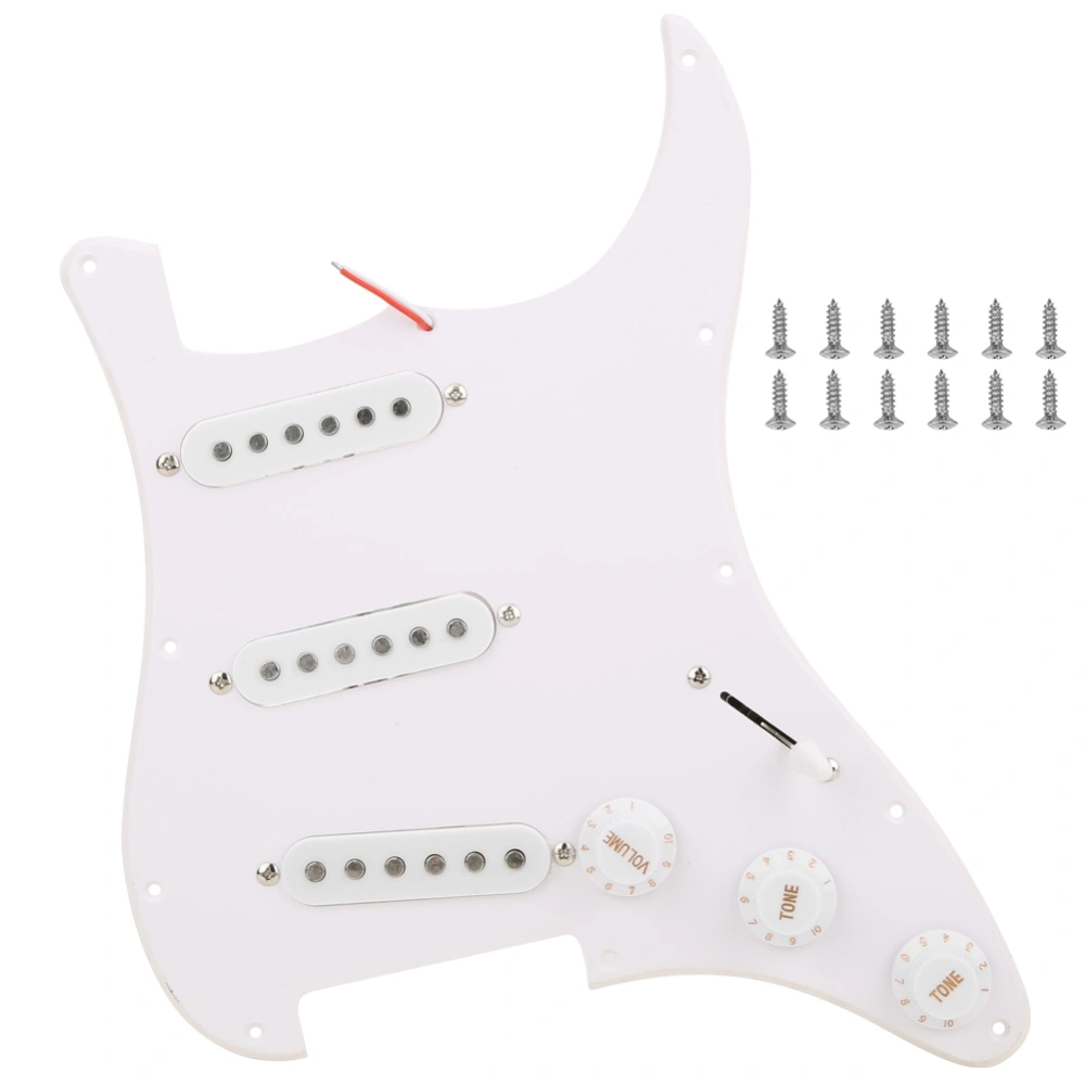 Electric Guitar Load Pickguard White Pre Wired Single Layer PVC Pick Guard Accessories