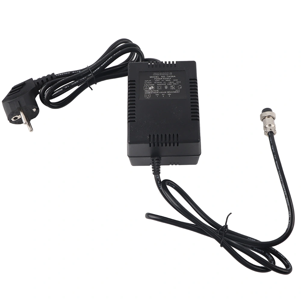 18V 1.6A Mixing Console Mixer Power Supply AC Adapter 3‑Pin Connector EU Plug 220V