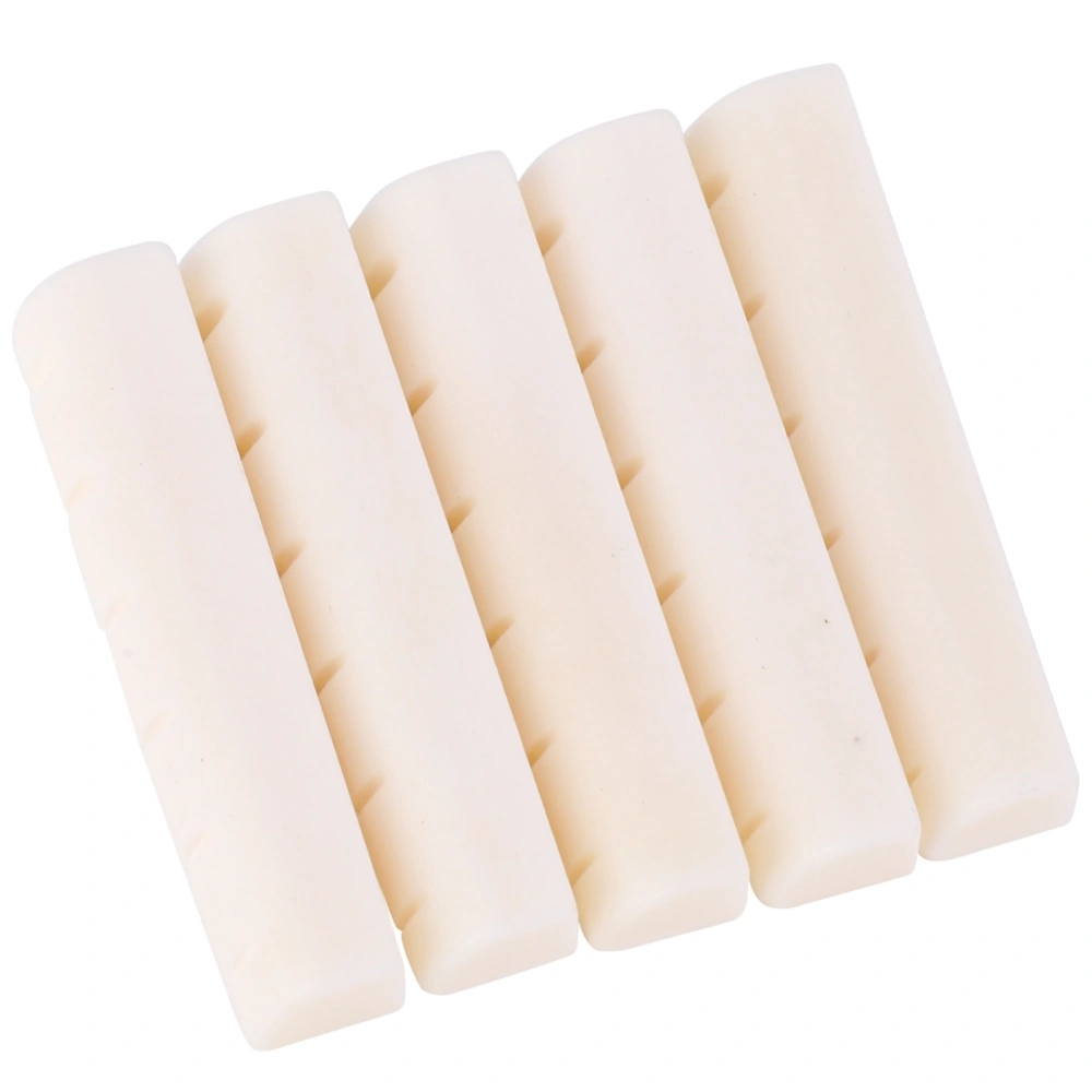 5Pcs Acoustic Wood Guitar Nut Ivory White Cow Bones Musical Instrument Accessories