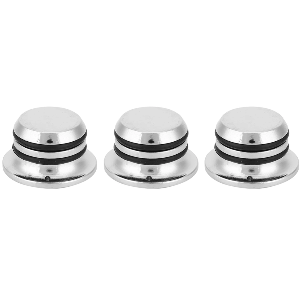 3pcs Volume Control Knob Chromed Zinc Alloy for Electric Guitar Accessory