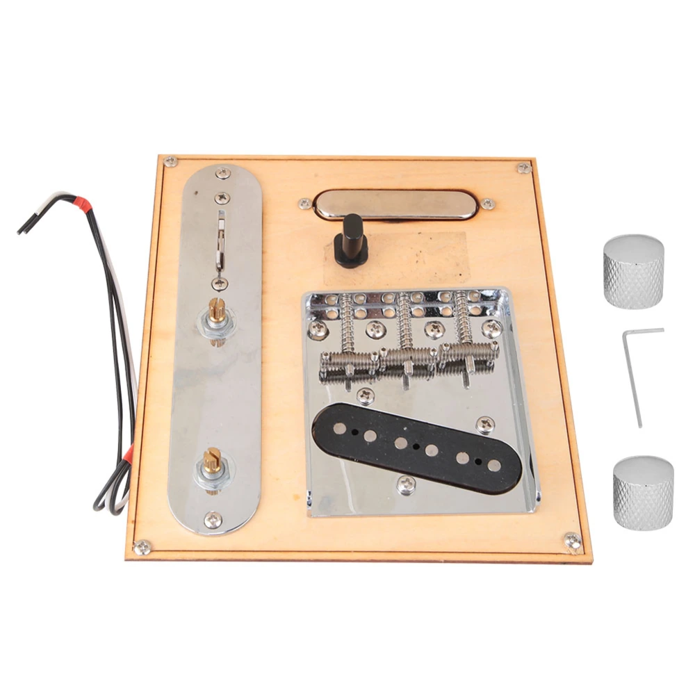 Guitar Pickup Set Brass Black Chrome Bridge Control Plate Musical Instrument AccessoriesBlack Chrome