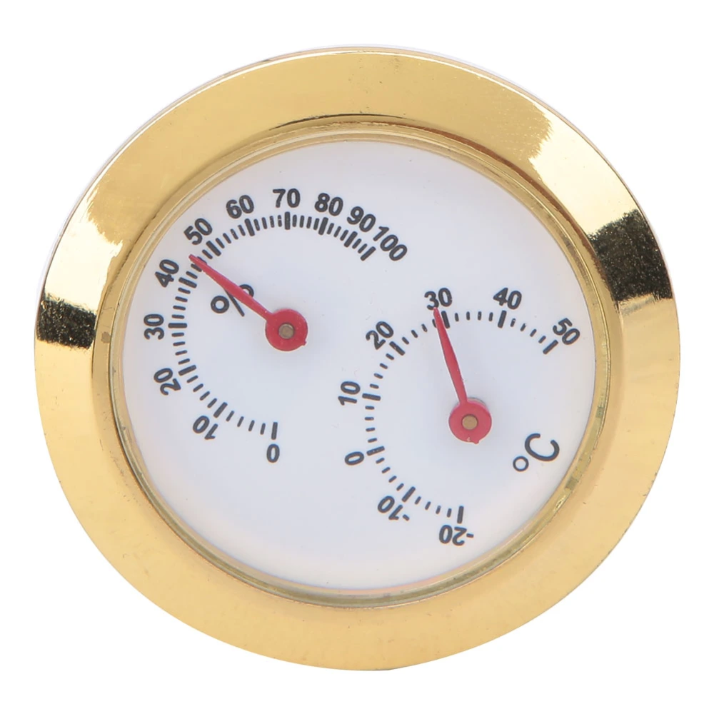 Universal Temperature&Humidity Measuring Gauge 0~100%RH -20~50℃ Hygrothermograph(Golden)