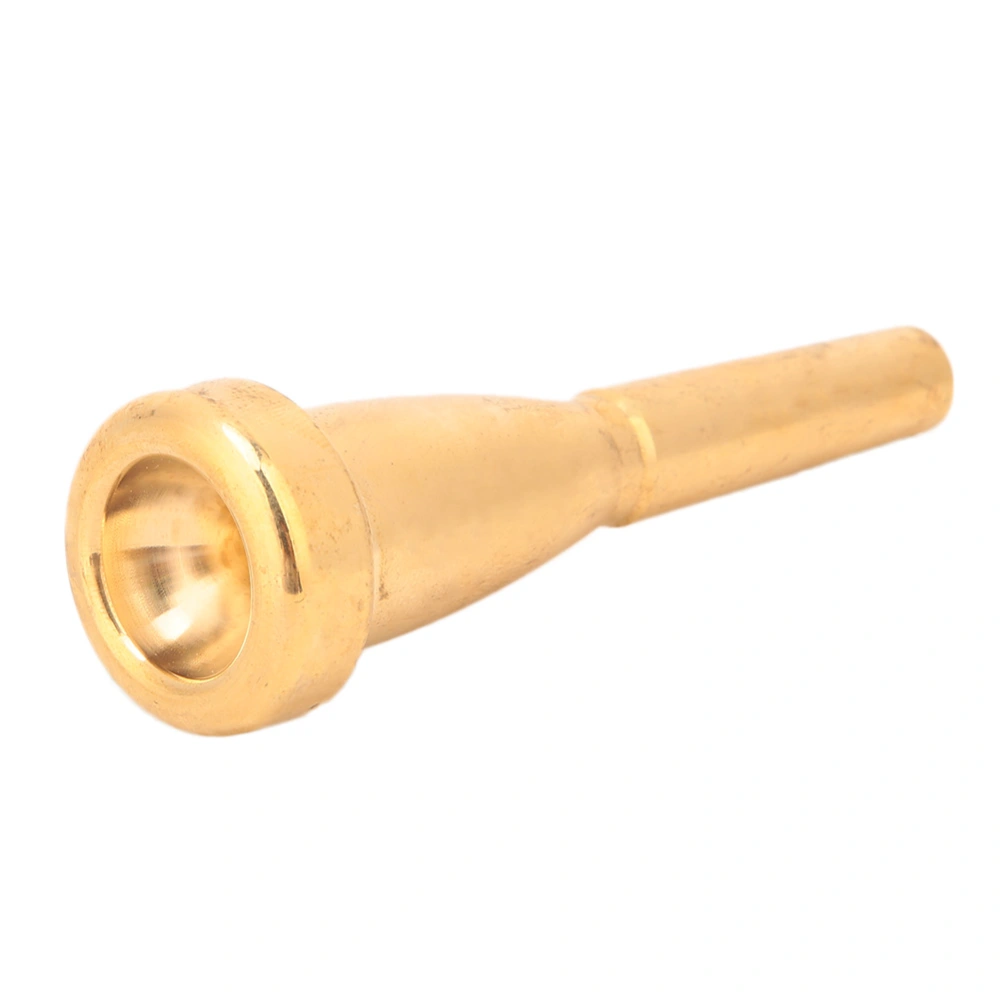 3C Size Brass Trumpet Mouthpiece Bullet Head Trumpet Mouthpiece Instrument Accessory(Golden)