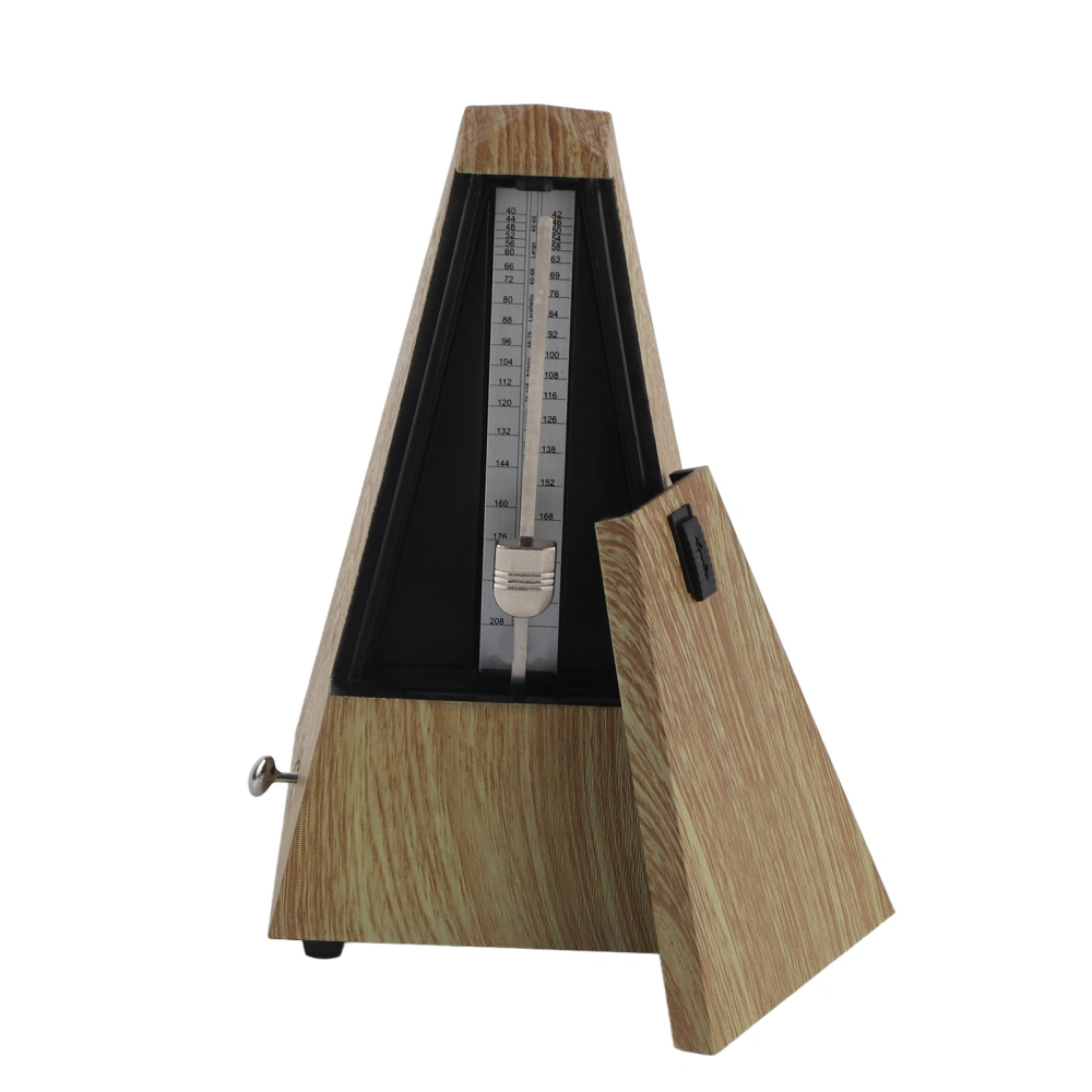 Mechanical Metronome Guitar Piano Drum Instrument Tower Type Metronome(Shallow Wood Grain)