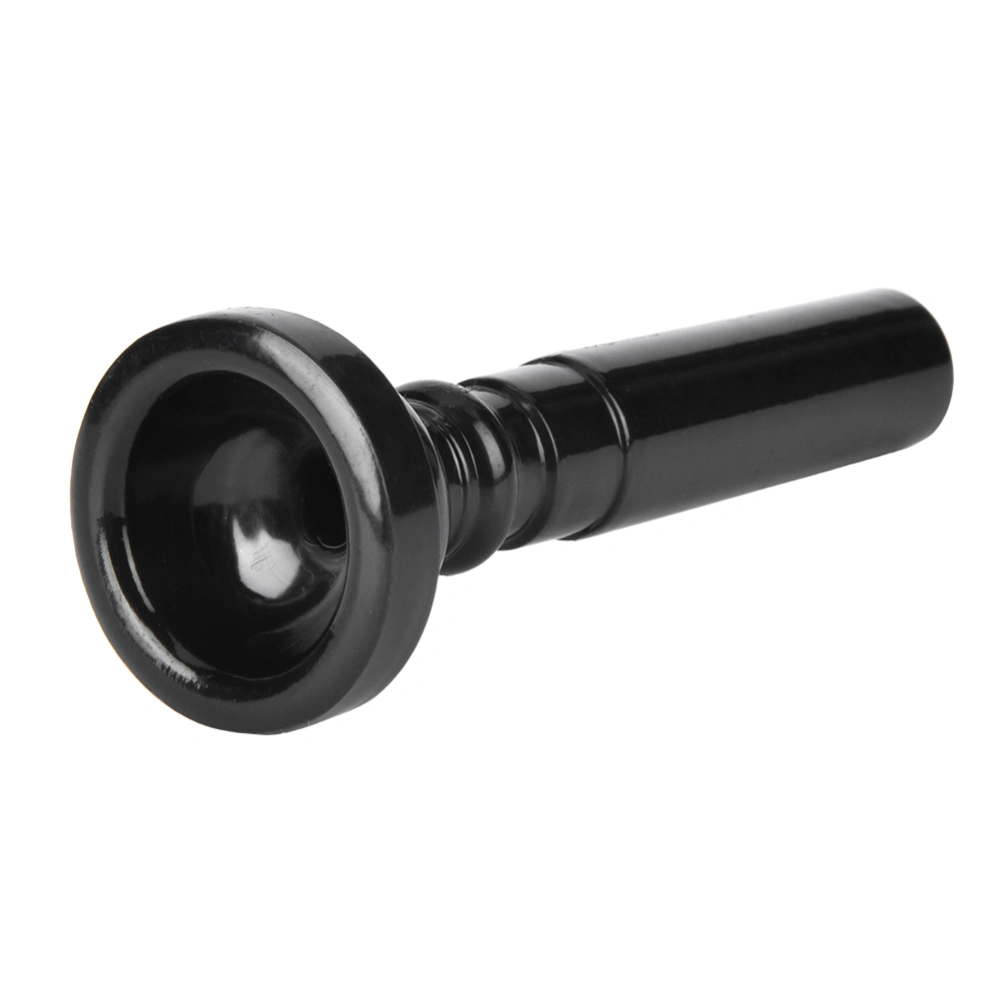 Durable ABS French Horn Trumpet Mouthpiece Musical Instrument Accessory (Black)