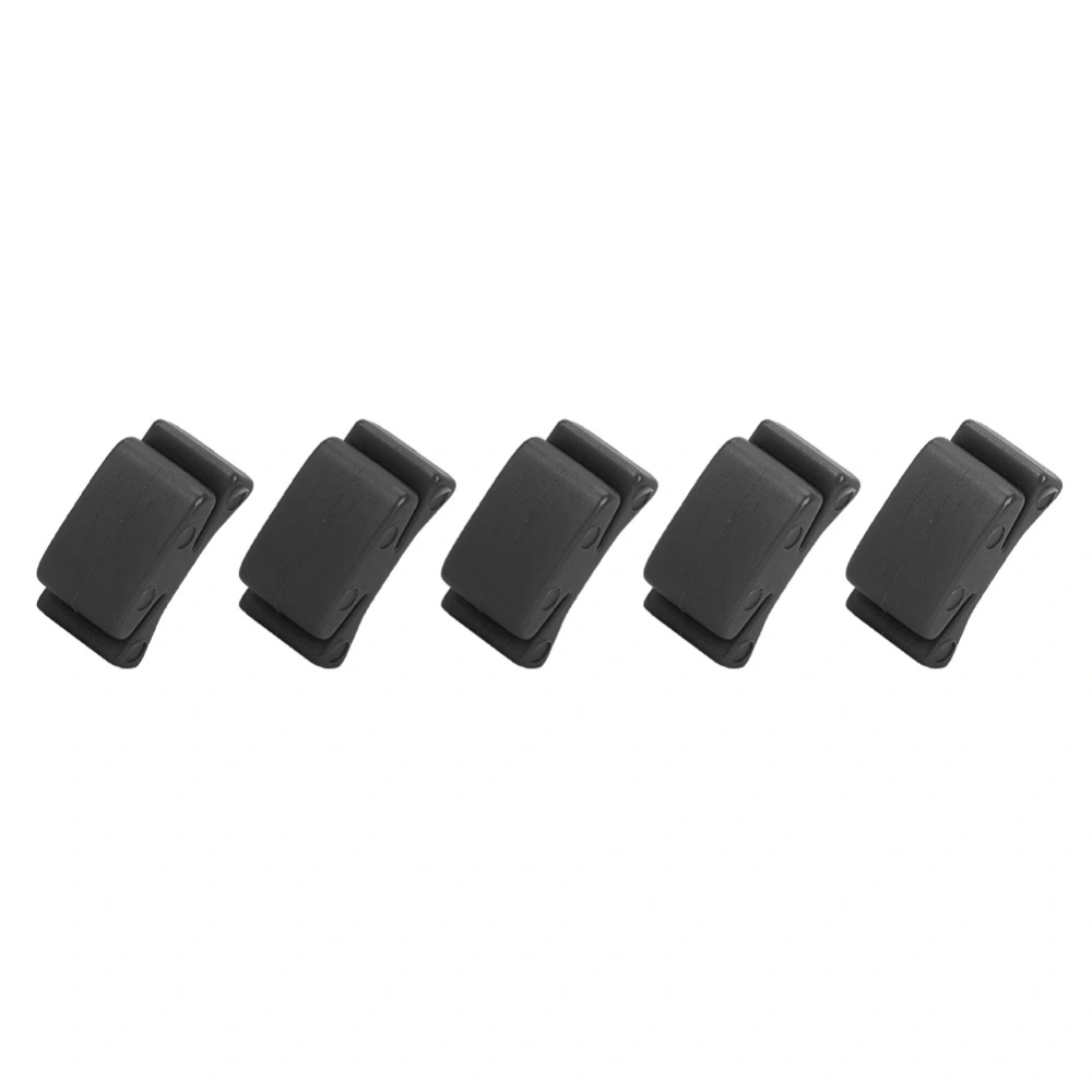 5pcs Portable Plastic Guitar Plectrum Holder Picking Clip Accessory Kit (Black)