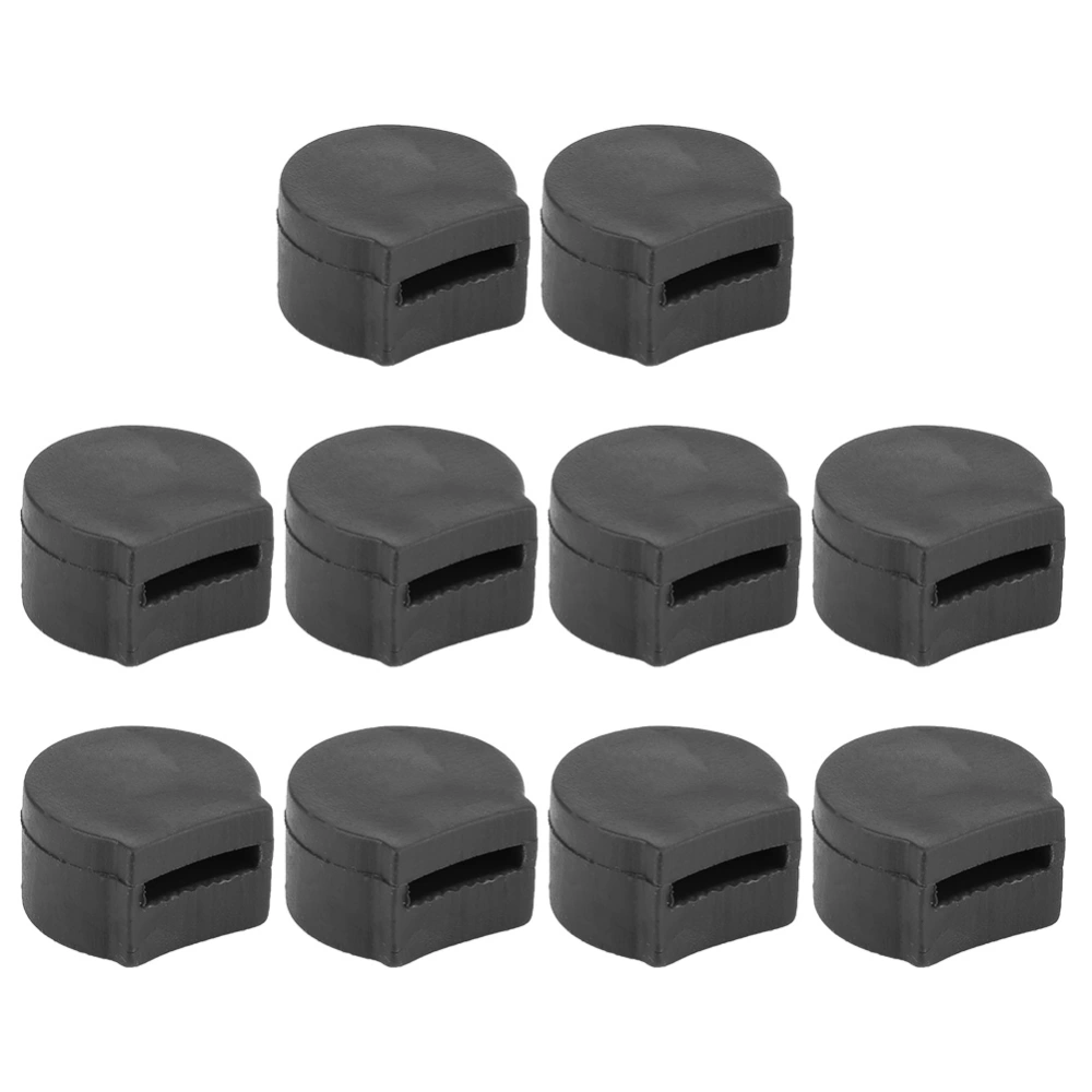 10pcs Black Rubber Sax Thumb Rest Saver Saxophone Finger Cushion Pad Protector