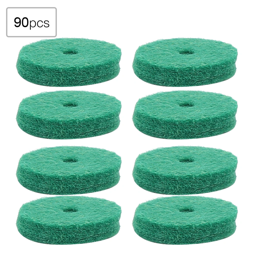 90pcs 22mm Piano Felt Balance Rail Punchings Keyboard Balance Washers Repair Parts Green