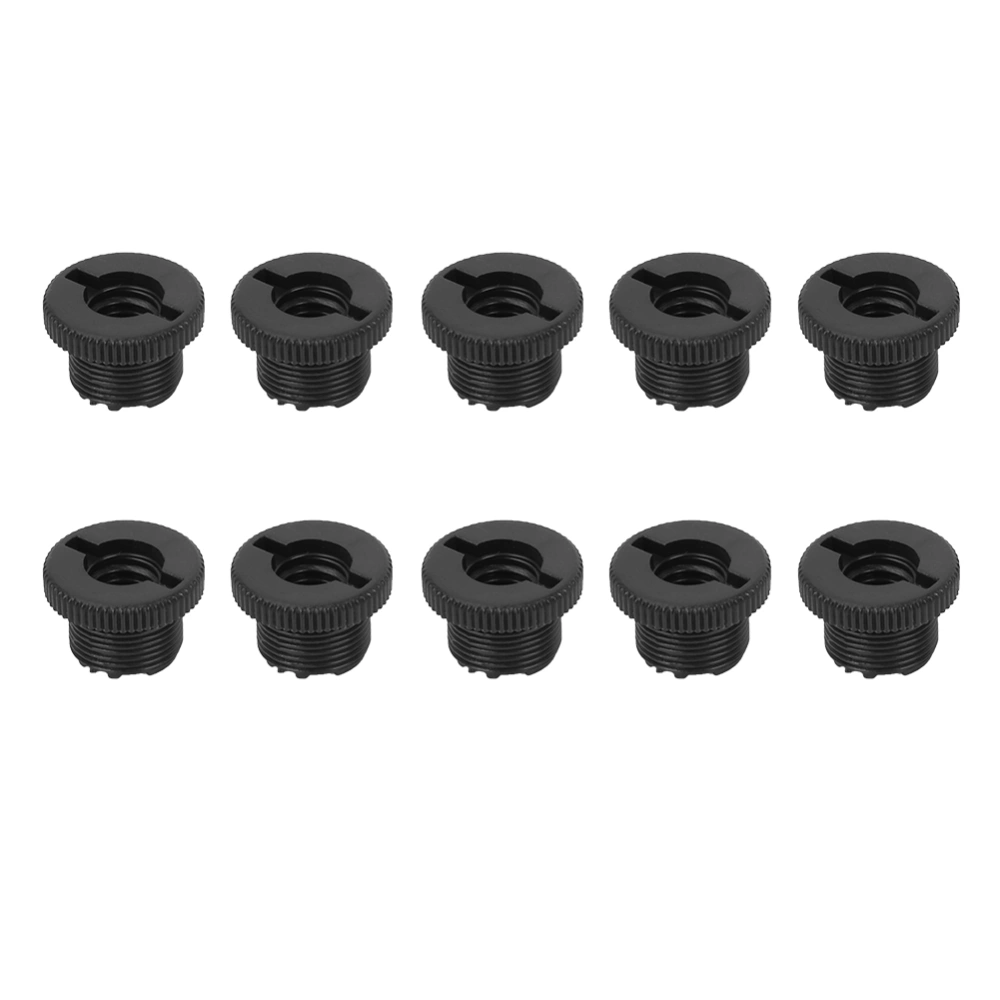 10 PCS Plastic Shock Proof 5/8" Male to 3/8" Female Screw Thread Adapter for Microphone Stand