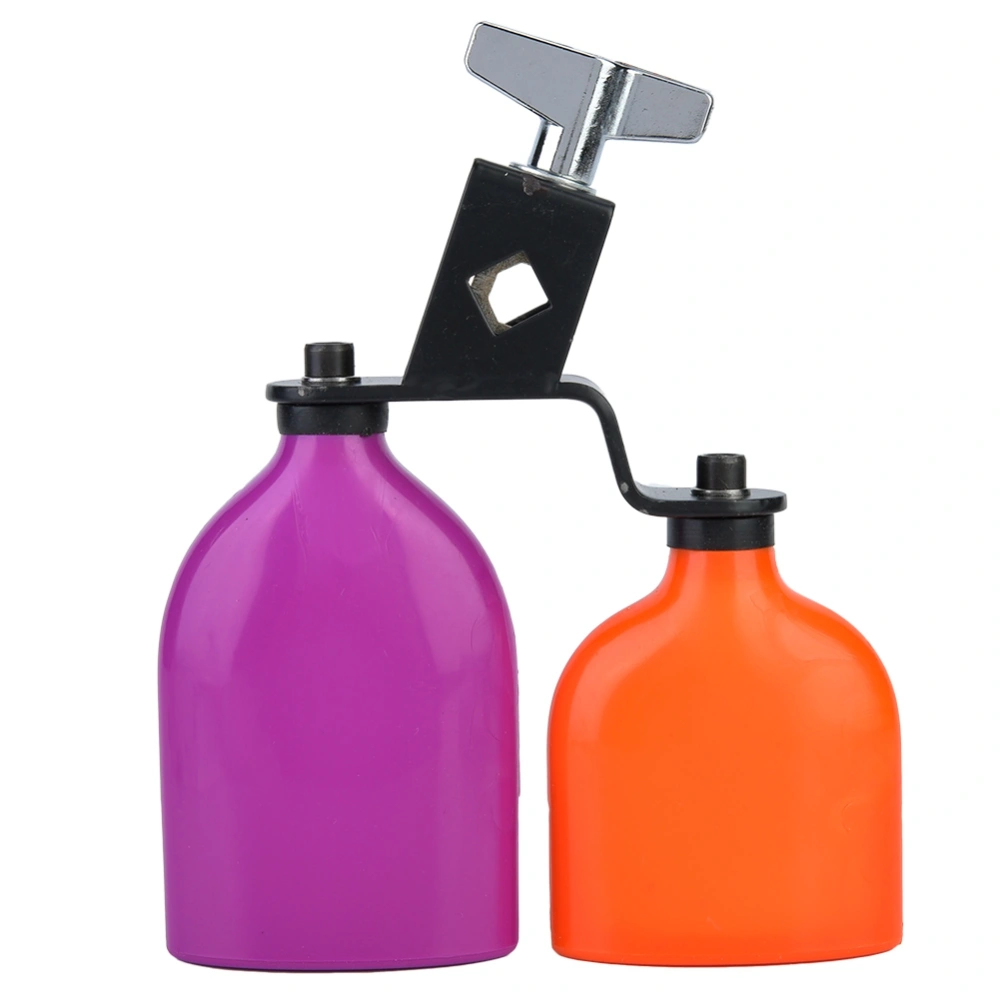 Outdoor Orange & Purple Cowbell Cow Bell Wooden Fish Cattle Bell for Cheers Sport Games Wedding