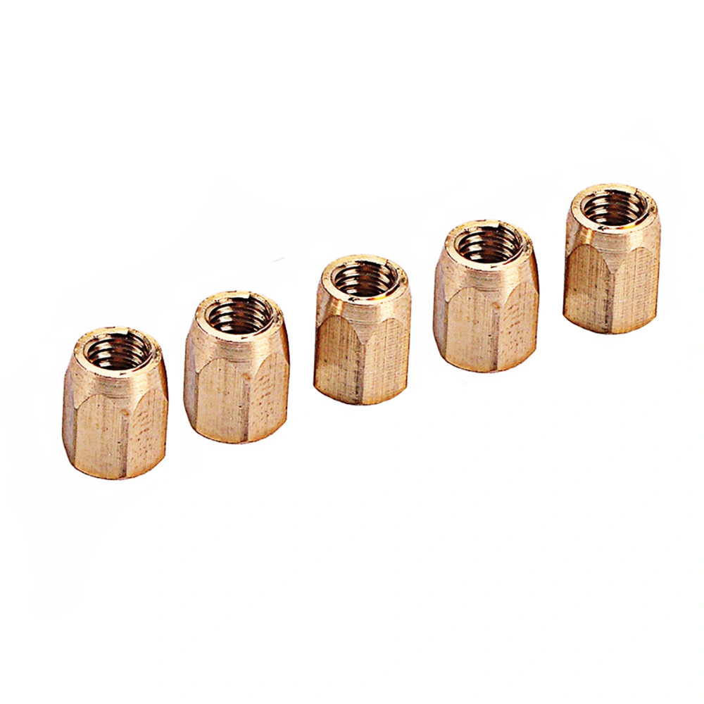 5 Pcs Brass Electric Guitar Truss Rod Nut Musical Instrument Accessory Replacement