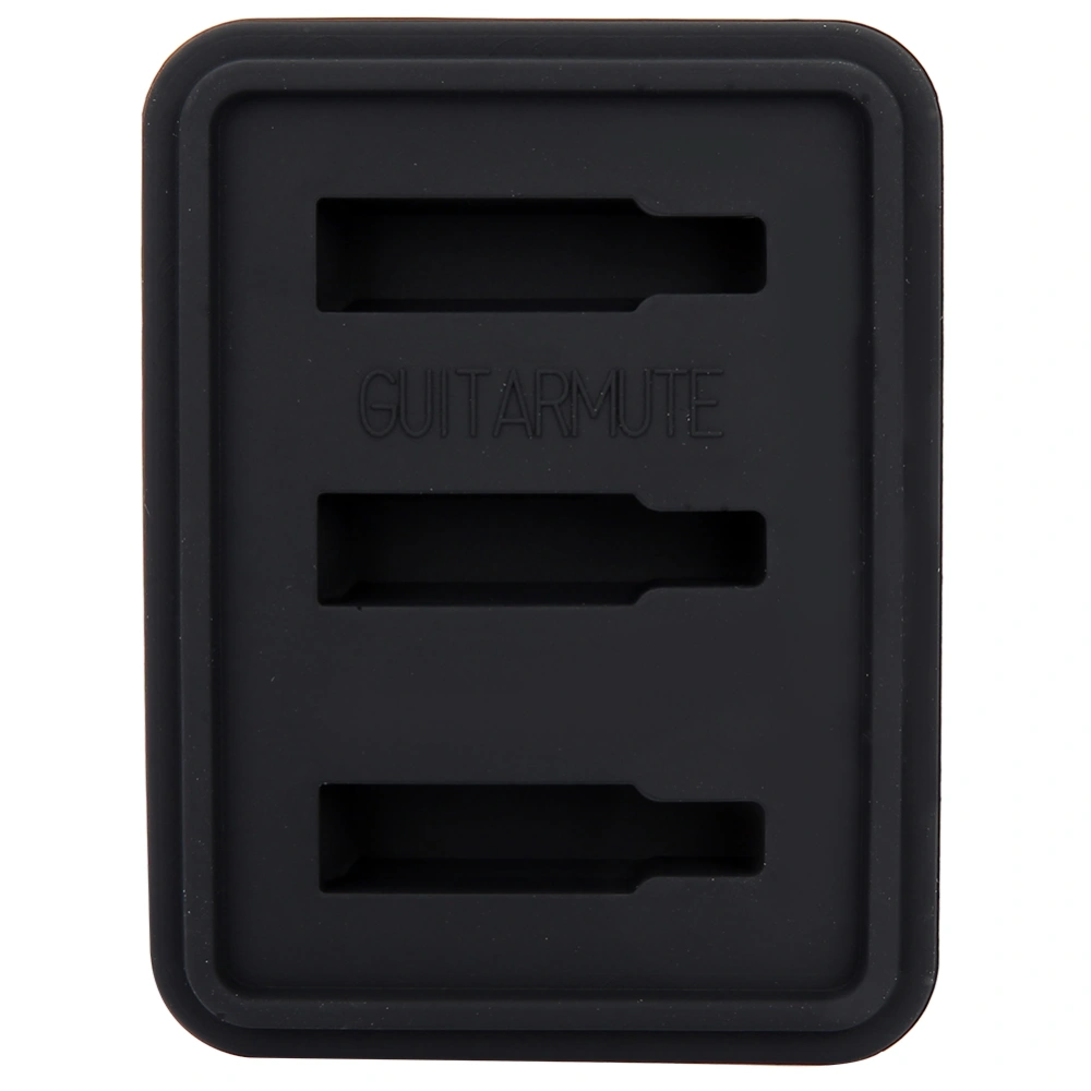 Portable Rubber Guitars Mute Silencer Pad for Classical and Folk Guitar Black