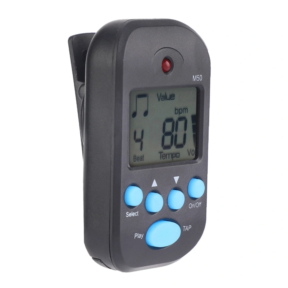 Mini LCD Digital M50 Metronome Beat Tempo Guitar Music Accessory Portable