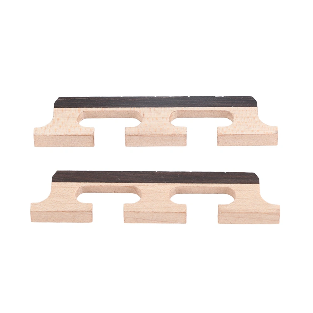 2Pcs HA02 5‑String Rosewood Banjo Bridge Wooden Accessories