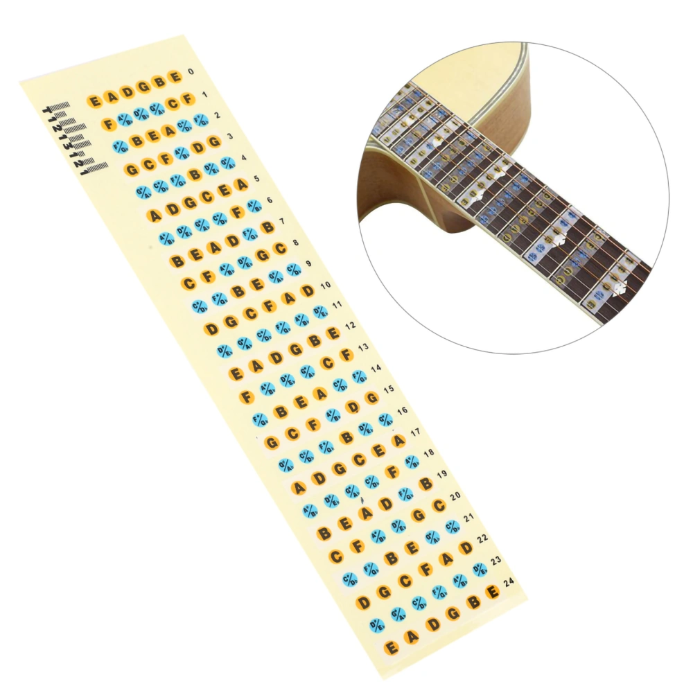 Guitar Fretboard Note Decals Fingerboard Frets Map Sticker for Practicing