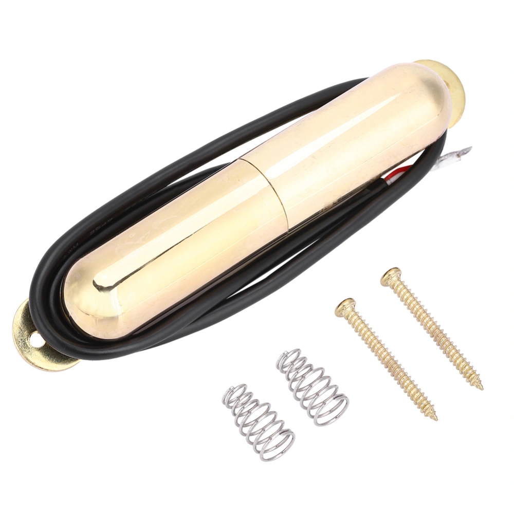 Alnico V Magnet Lipstick Tube Pickup Electric Guitar Single Coil Pickup for Electric Guitar (gold)