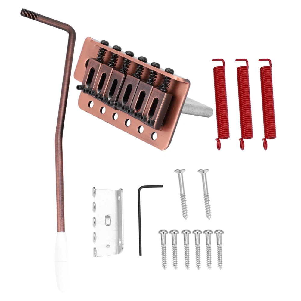 6-String Electric Guitar Tremolo Bridge System for ST Guitar Copper Red Color