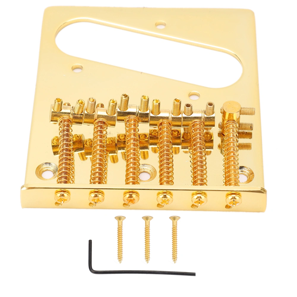 6 Saddle Guitar Bridge Single Coil Pickup Slot for TL Telecaster Electric Guitar Gold