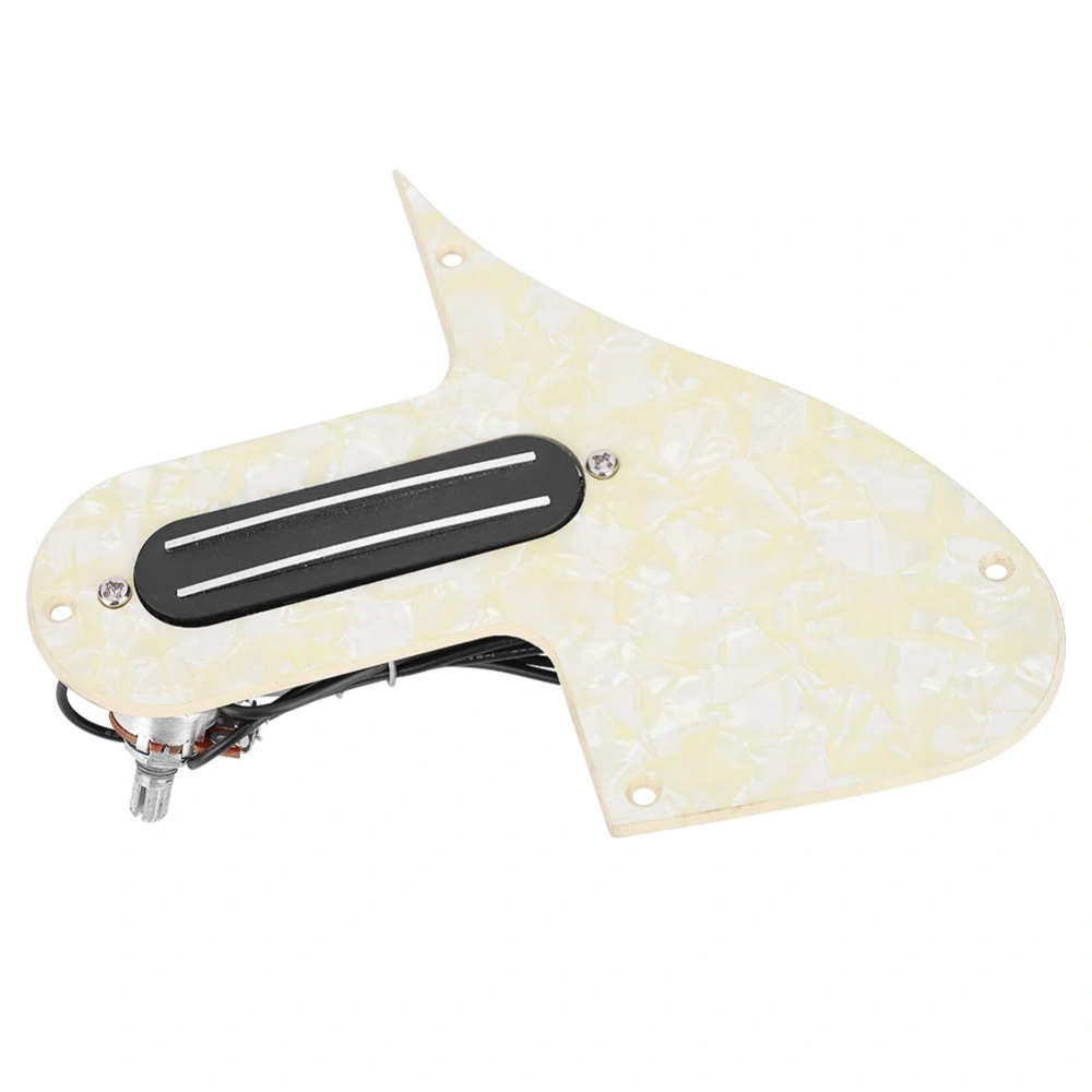 Dual Rail Mandolin Pickguard Loaded Prewired Pickup A500k B500k Potentiometer (Yellow)