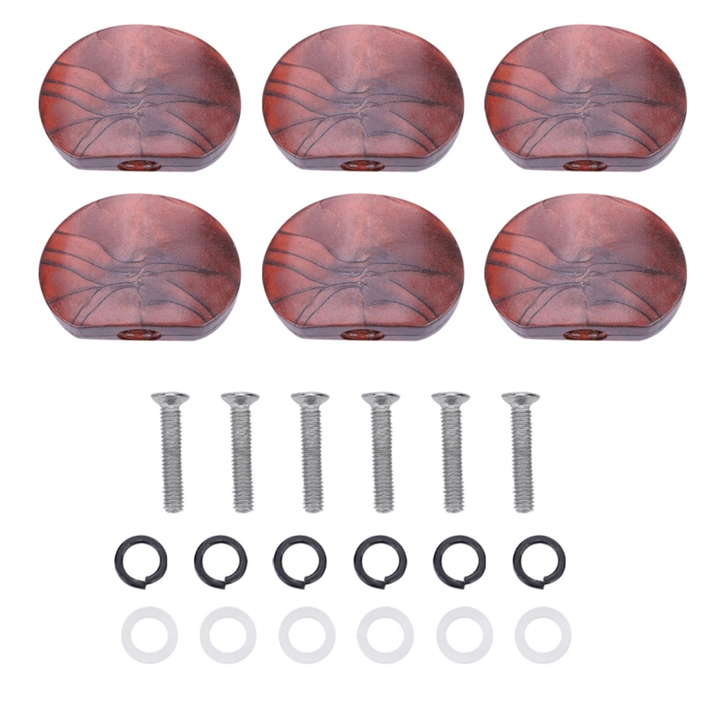 6 PCS/ Set Tuning Pegs Machine Heads Acrylic Buttons for Guitar(#5)