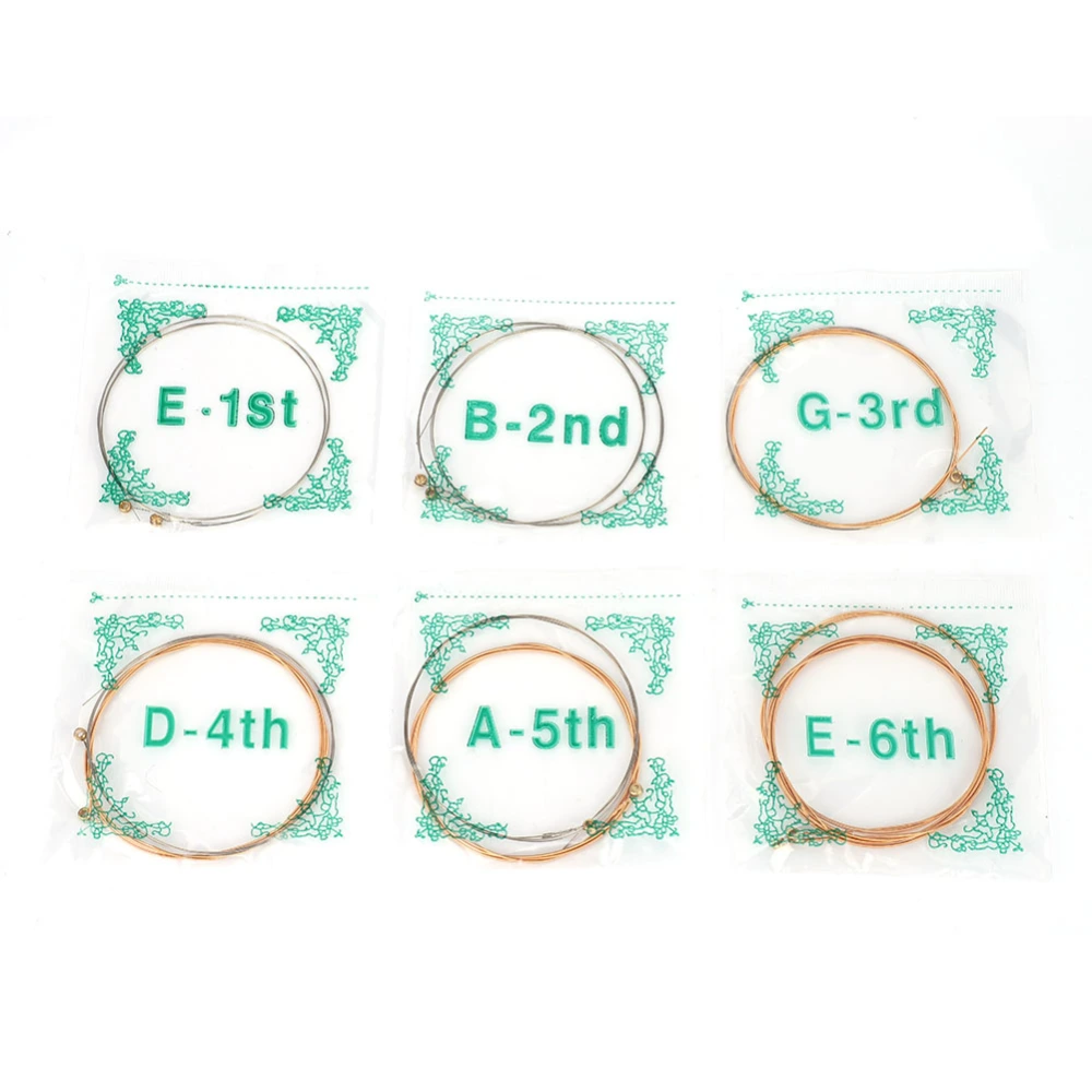 12 PCS High Quality Folk Guitar Strings Replacement Accessory Musical Instrument Parts