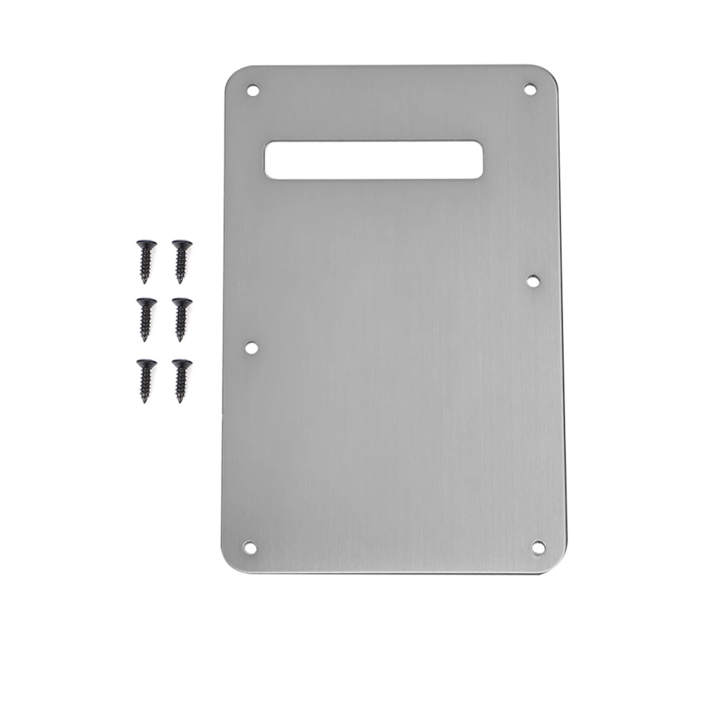 Pickguard Tremolo Cavity Cover Back Plate for ST Style Electric Guitar (Silver)