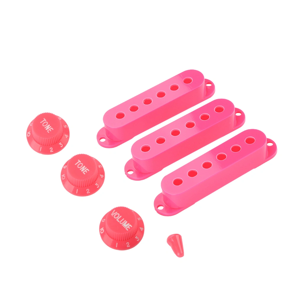 3Pcs Plastic Single Coil Pickup Covers 48mm 50mm 52mm Replacement for Electric Guitar(Pink)