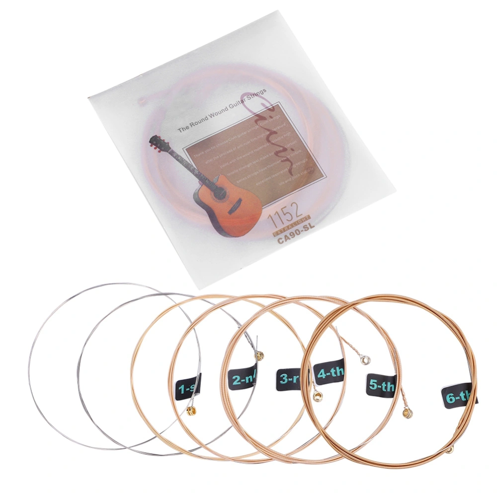 6 PCS High Quality Phosphor Bronze Acoustic Guitar Strings Replacement Accessory