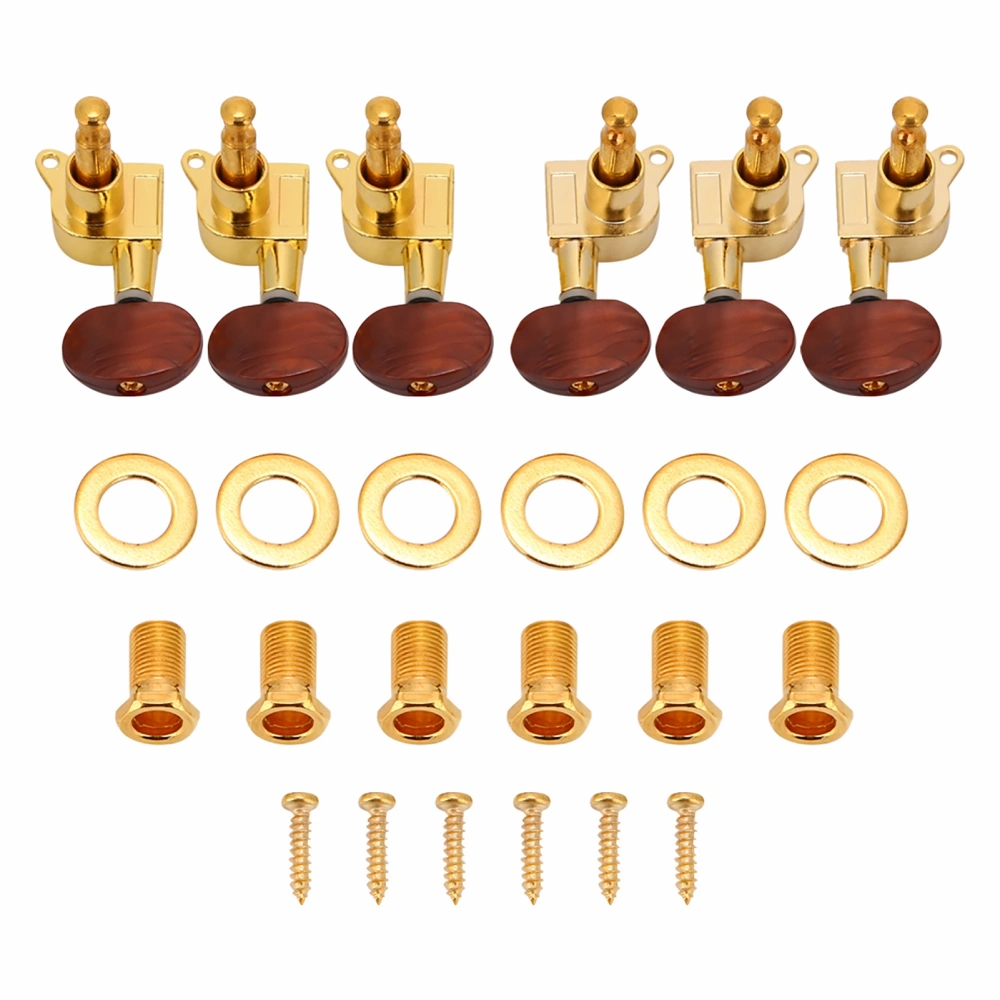 3L3R Tuning Pegs Locking Tuners Machine Heads for Acoustic Electric Guitar(Gold)