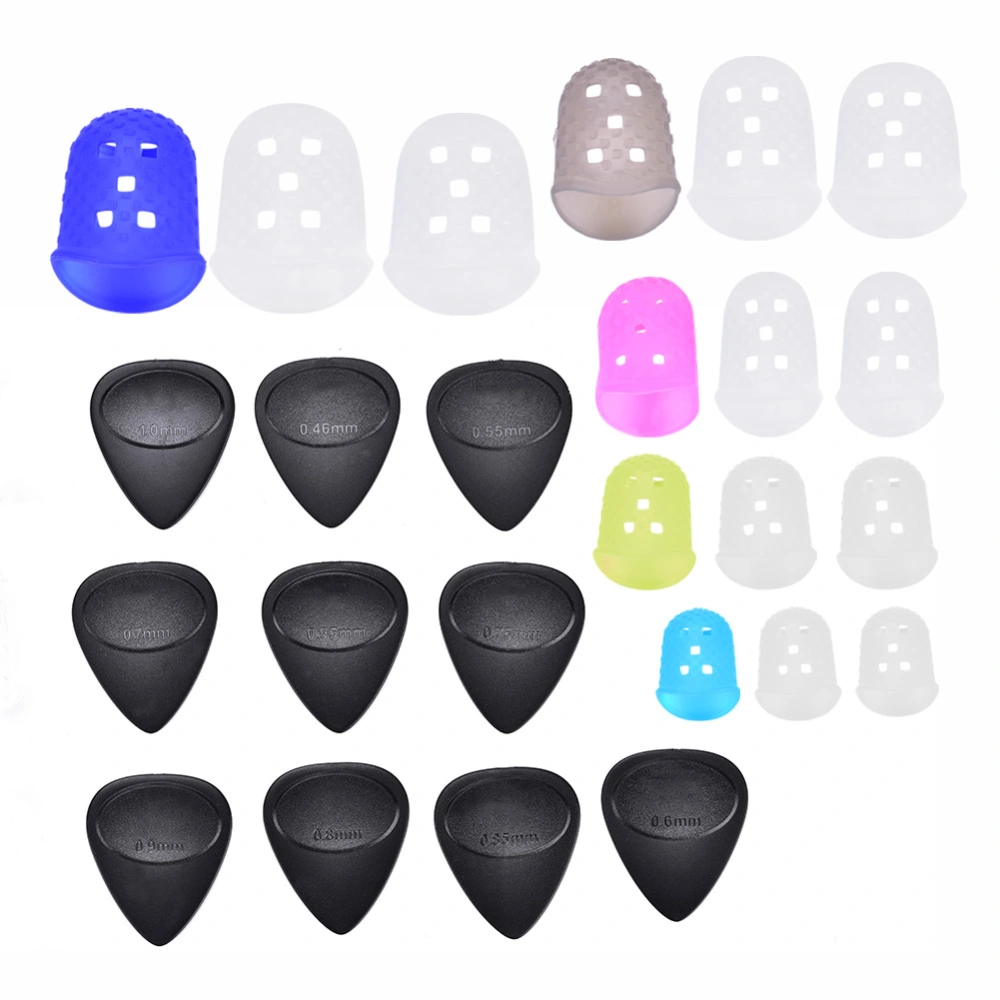 Silicone Rubber Fingertip Protectors Fingerstall And Guitar Finger Picks