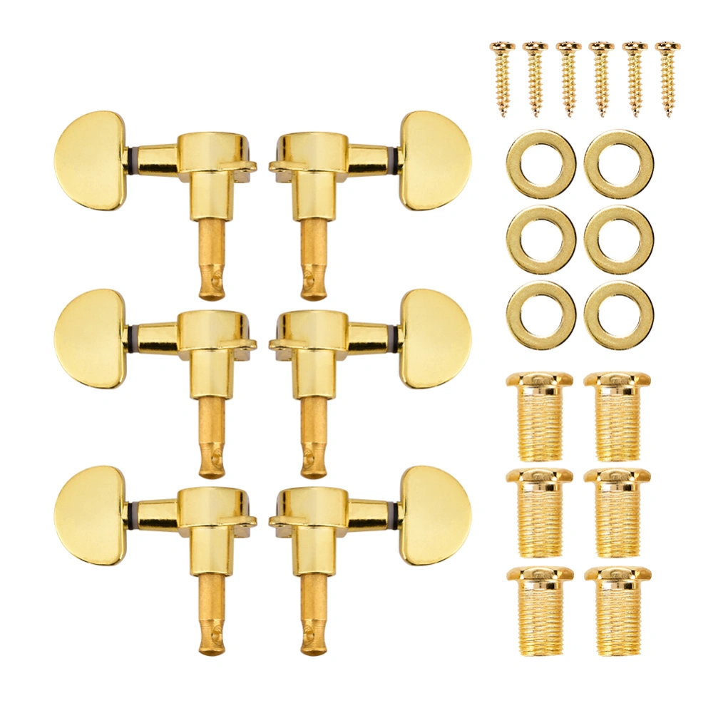 3L3R Guitar Tuning Pegs Tuners Zinc Alloy Machine Heads for Guitar Gold