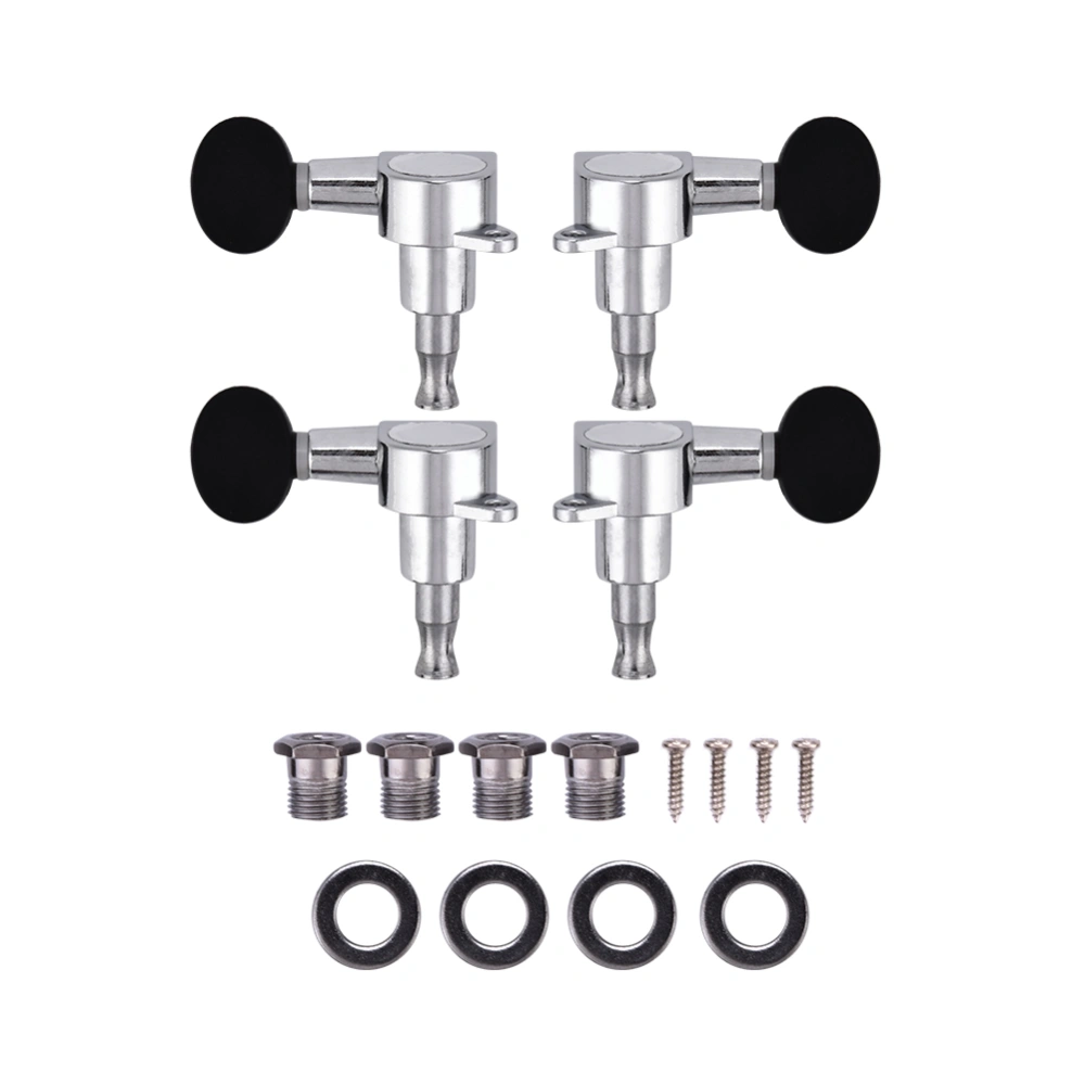 2L2R Ukulele String Tuning Pegs Locking Tuners Zinc Alloy Machine Heads Silver Balck