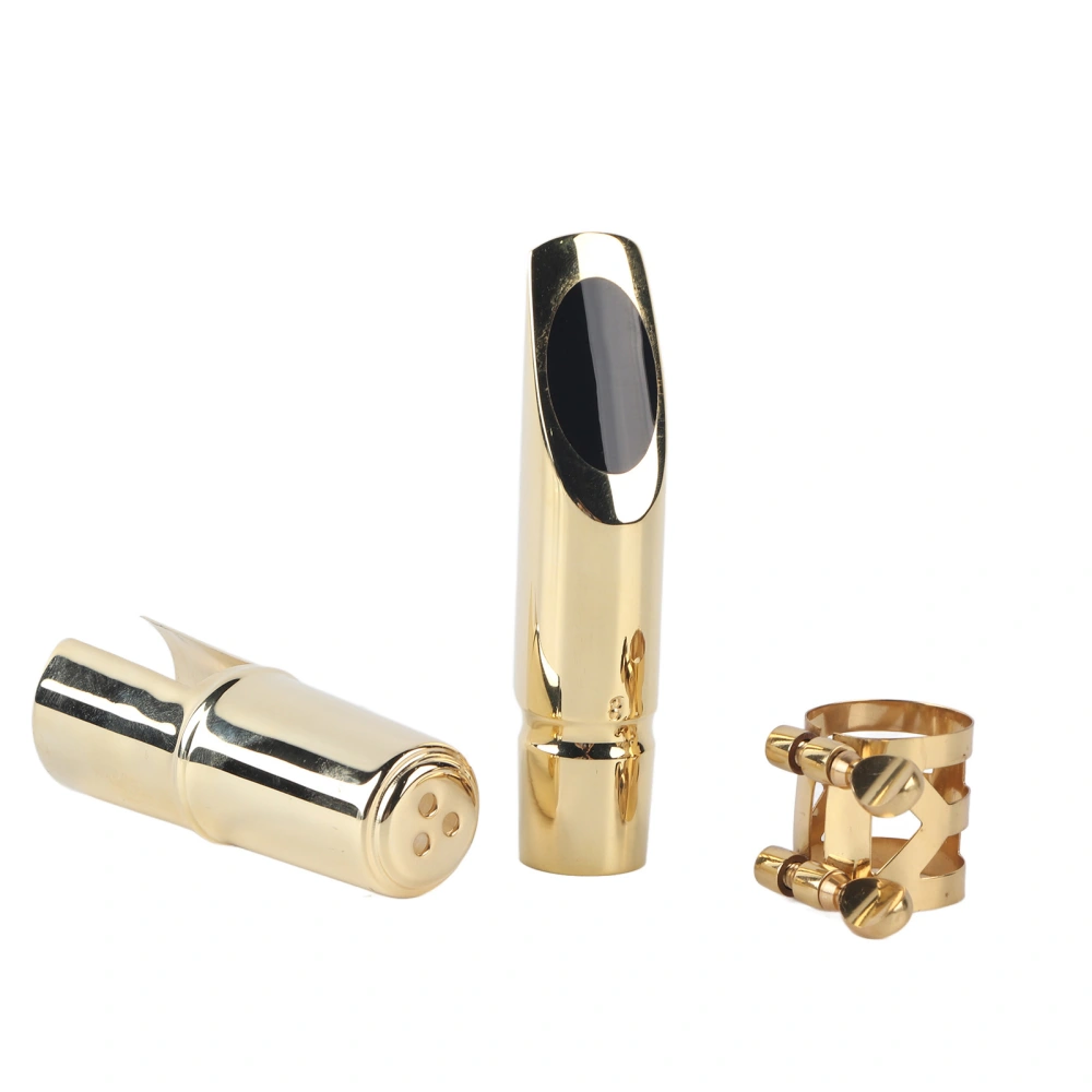 Jazz Alto Saxophone Metal Mouthpiece with Cap Patches Pads Cushions