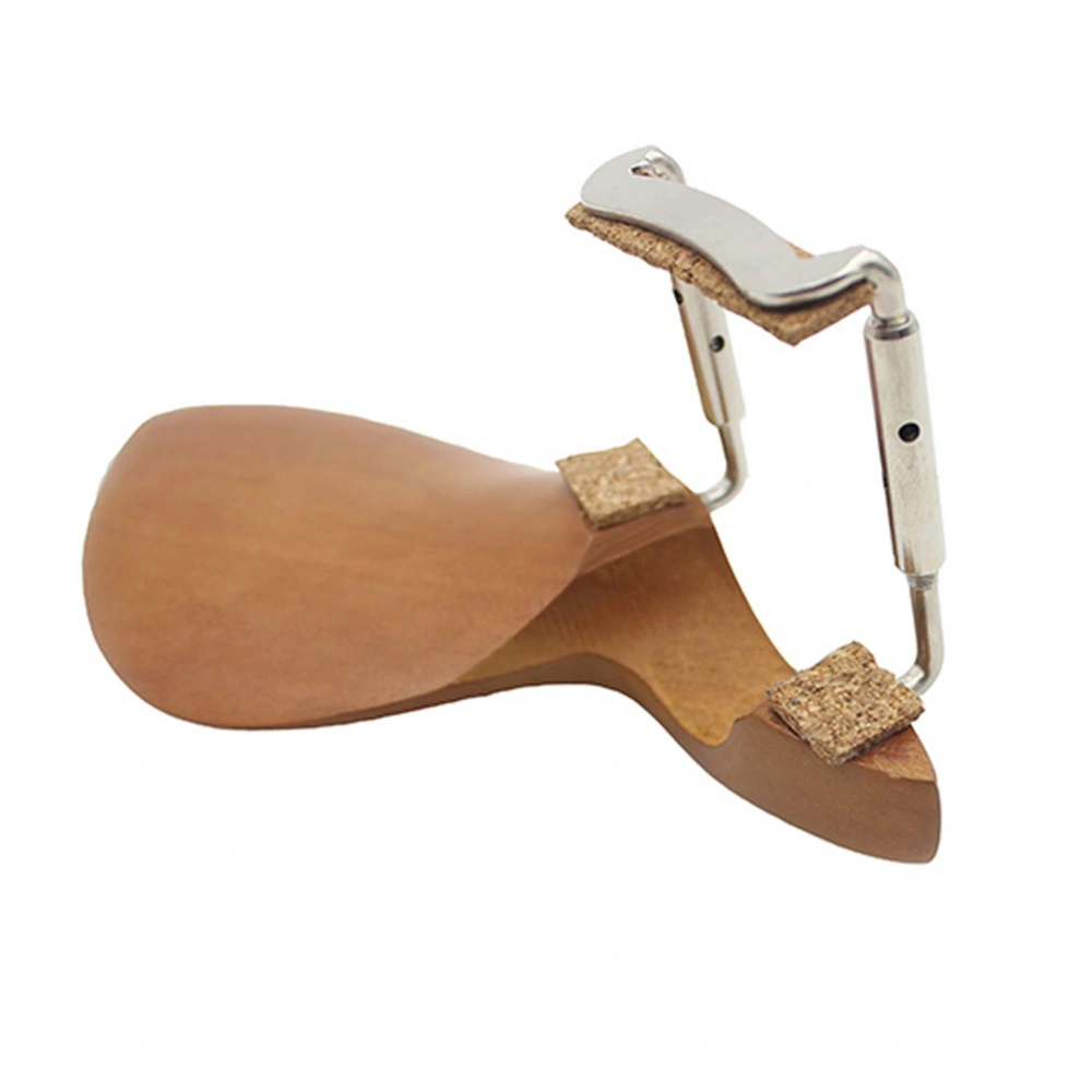 Ear Shape Wooden Violin Chinrest Bracket with Screws Accessories for 3/4 4/4 Violins