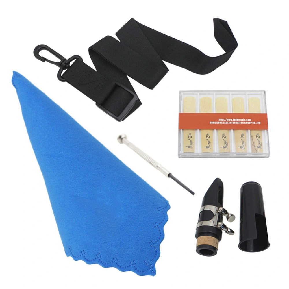 LADE 5 in 1 Clarinet Mouthpiece Belt Cleaning Cloth Reed Screwdriver Accessory Kit