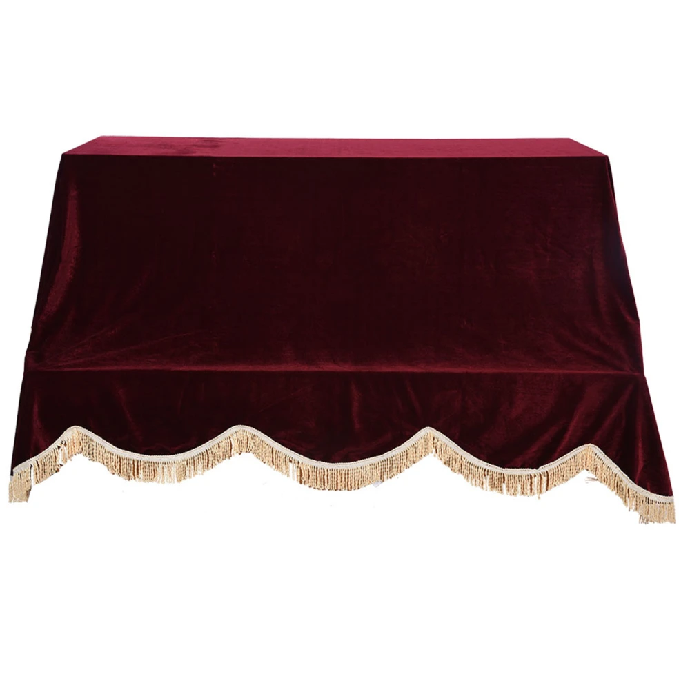 200 * 150cm Durable Upright Piano Dustproof Protective Cover Pleuche Cloth Accessory(Red)