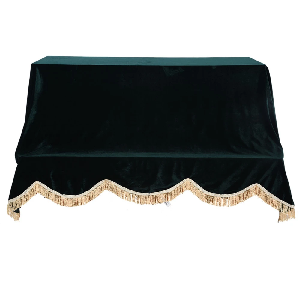 200* 150cm Durable Upright Piano Dustproof Protective Cover Pleuche Cloth Accessory(Green)