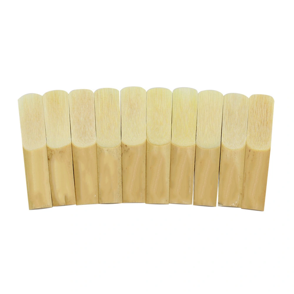 LADE 10Pcs Bamboo Reeds Strength 2.5 for Alto bE Sax Saxophone Replacement Accessory