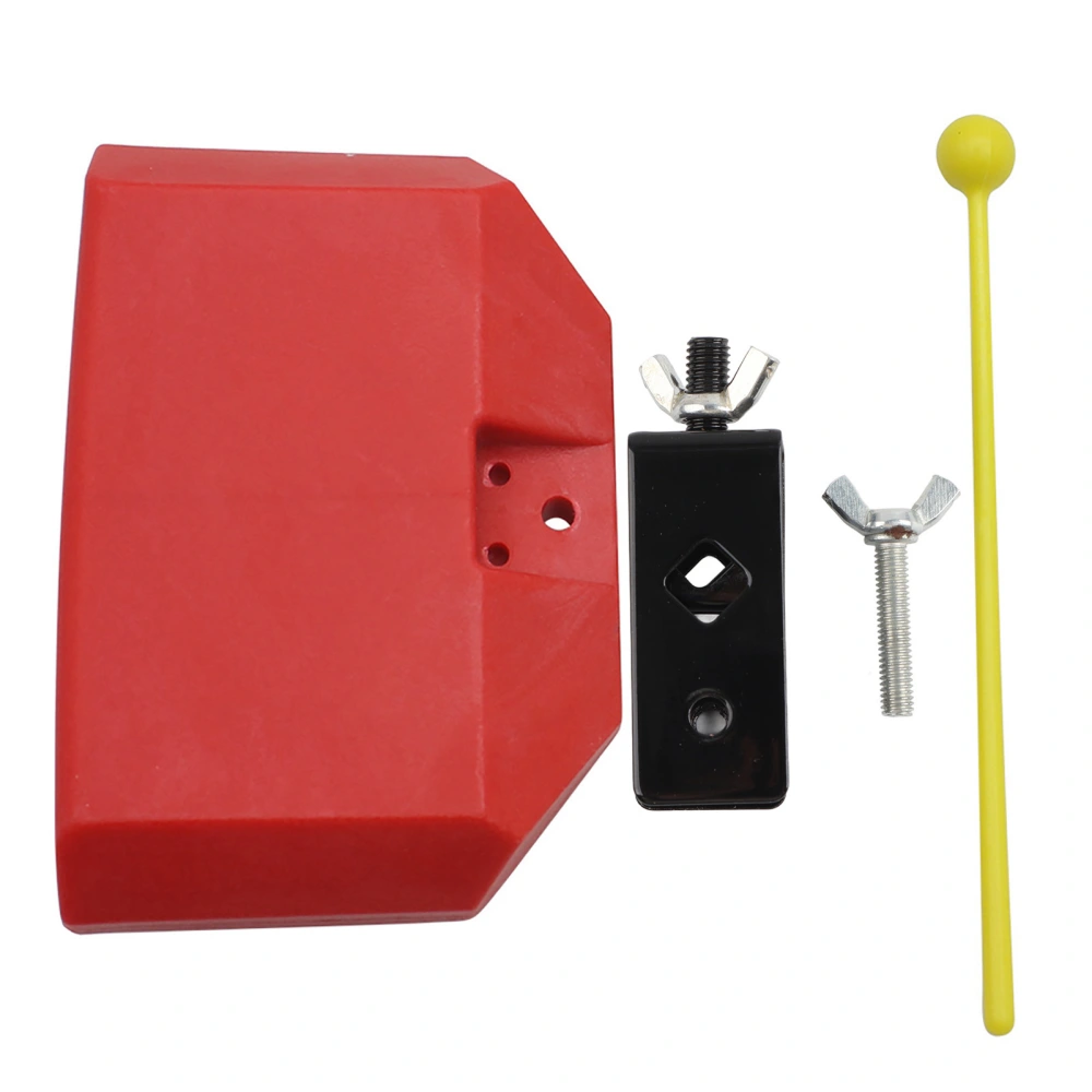 ABS Plastic Cowbell Quick Release Mount Drum Stick Baby Toy Kit (Red)